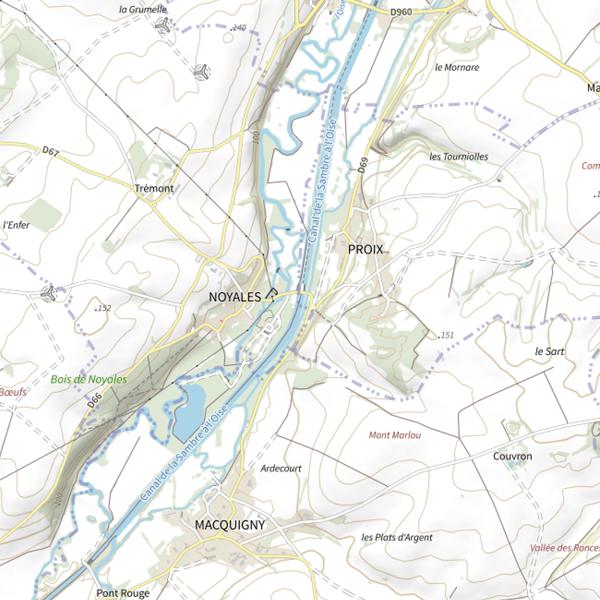 Plan cartographique de Parcours carpe de nuit de Proix