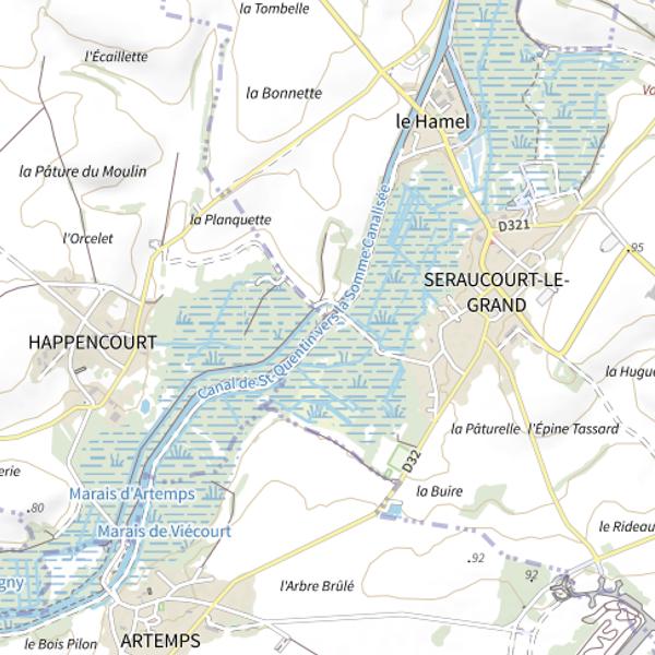 Plan cartographique de Parcours carpe de nuit de Seraucourt-le-Grand