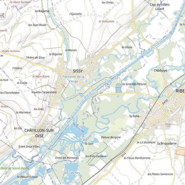Plan cartographique de Parcours carpe de nuit de Sissy