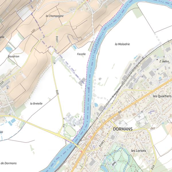 Plan cartographique de Parcours carpe de nuit de Trélou-sur-Marne