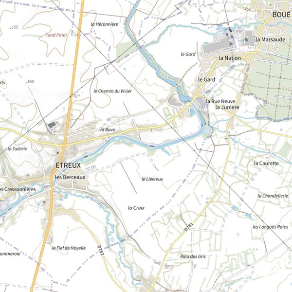 Plan cartographique de Parcours carpe de nuit d'Étreux