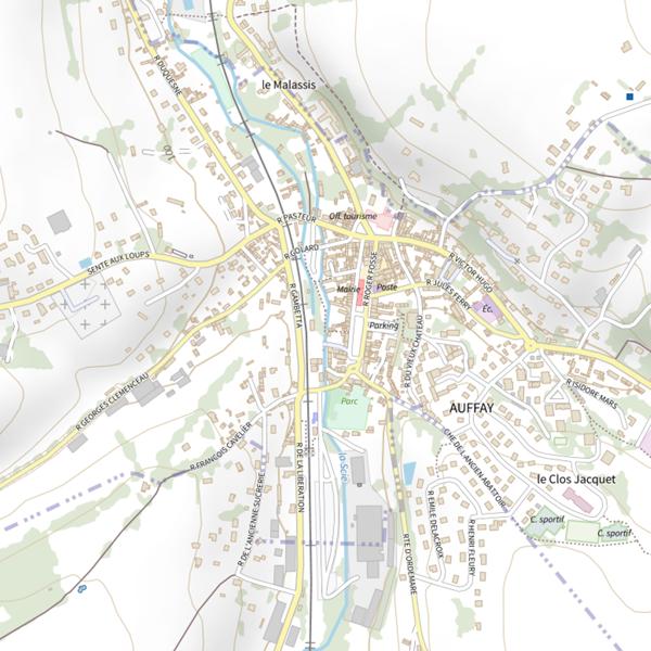 Plan cartographique de Parcours communal