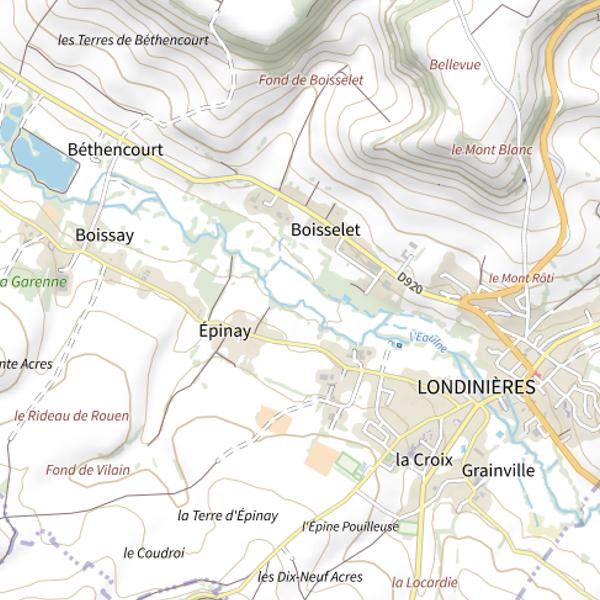 Plan cartographique de Parcours de Boissay