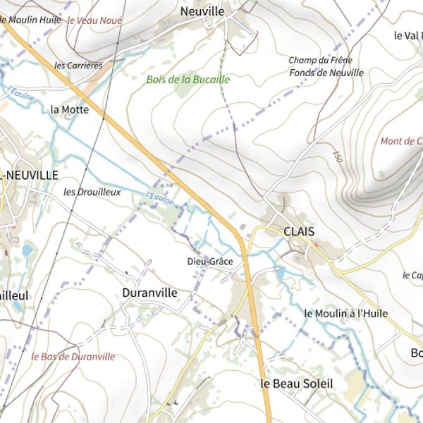 Plan cartographique de Parcours de Clais
