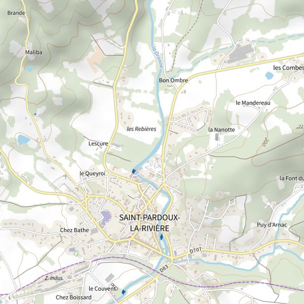 Plan cartographique de Parcours de graciation Bon ombre