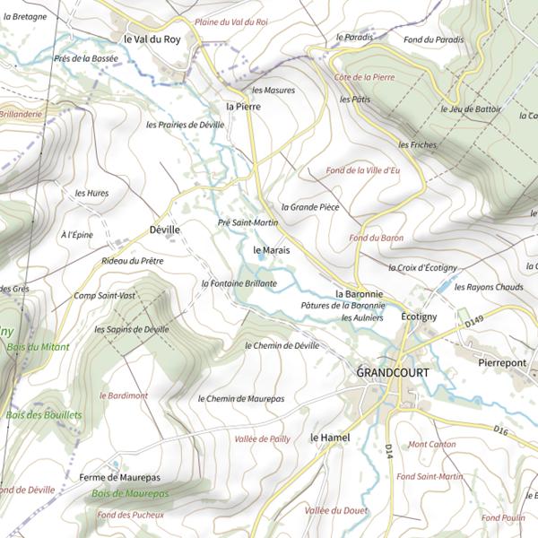 Plan cartographique de Parcours de la Baronnie