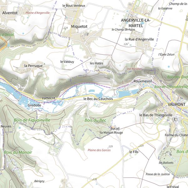 Plan cartographique de Parcours de la Maison Forte