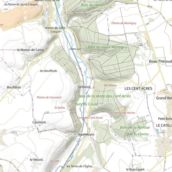 Plan cartographique de Parcours de la Ravine