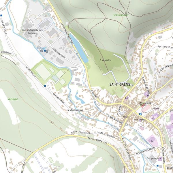 Plan cartographique de Parcours de la rue Dillard
