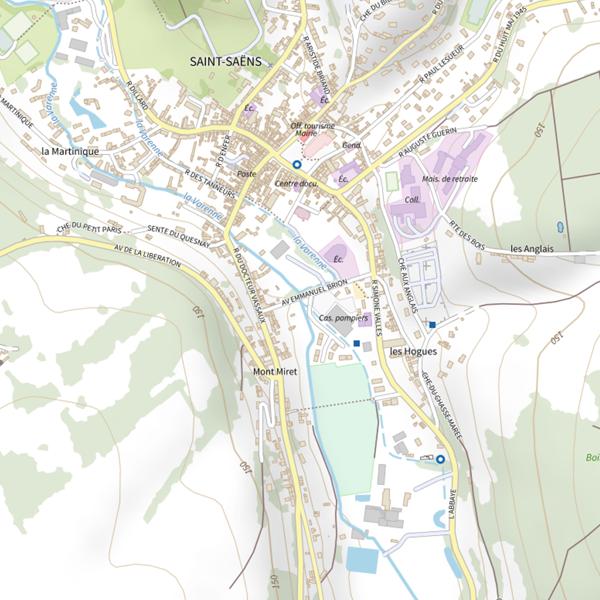 Plan cartographique de Parcours de la source