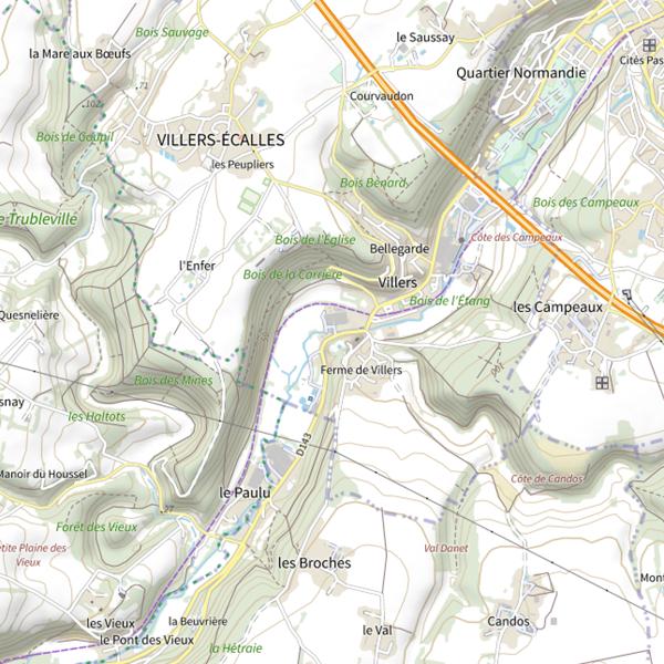 Plan cartographique de Parcours de la Step