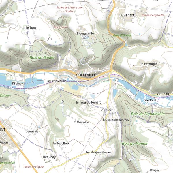 Plan cartographique de Parcours de la sucrerie