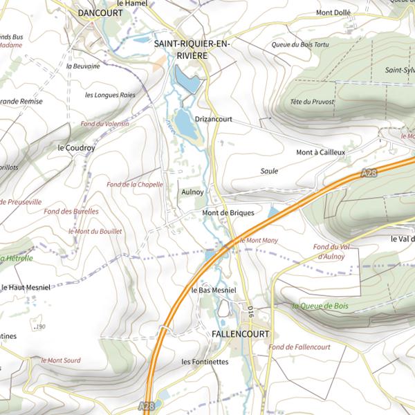 Plan cartographique de Parcours de l'Aulnoy 1
