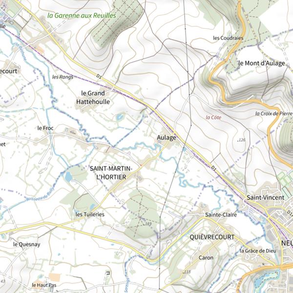 Plan cartographique de Parcours de l'église