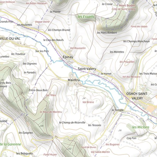 Plan cartographique de Parcours de Maintru