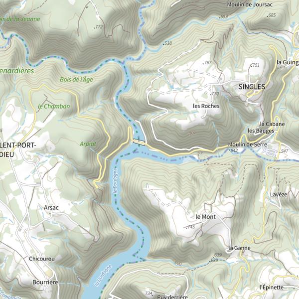 Plan cartographique de Parcours de nuit d'Arpiat