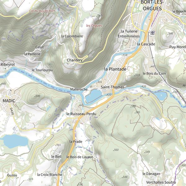Plan cartographique de Parcours de nuit de la ballastière