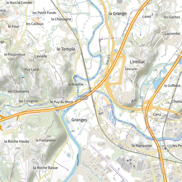 Plan cartographique de Parcours de nuit de Larche
