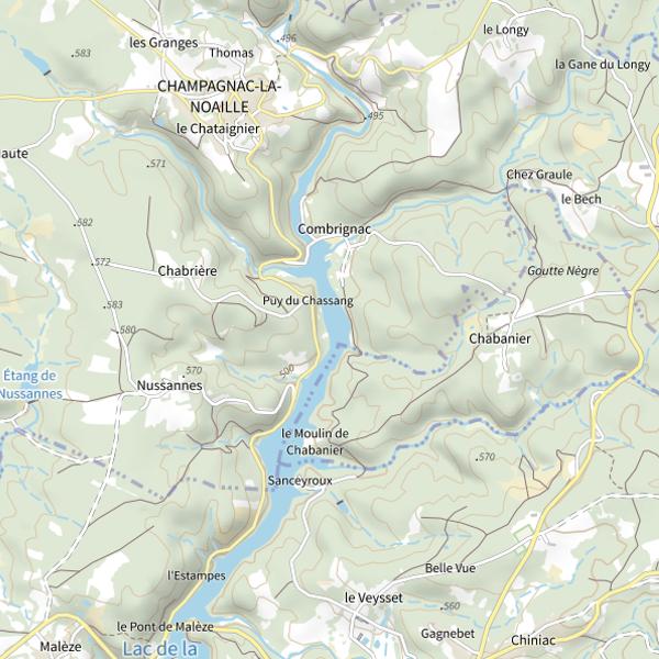 Plan cartographique de Parcours de nuit Marcillac