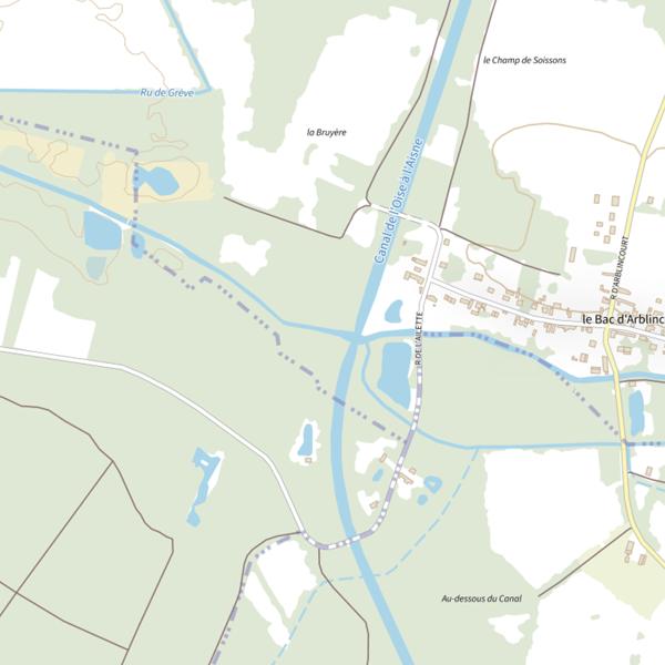 Plan cartographique de Parcours de pêche de Bichancourt