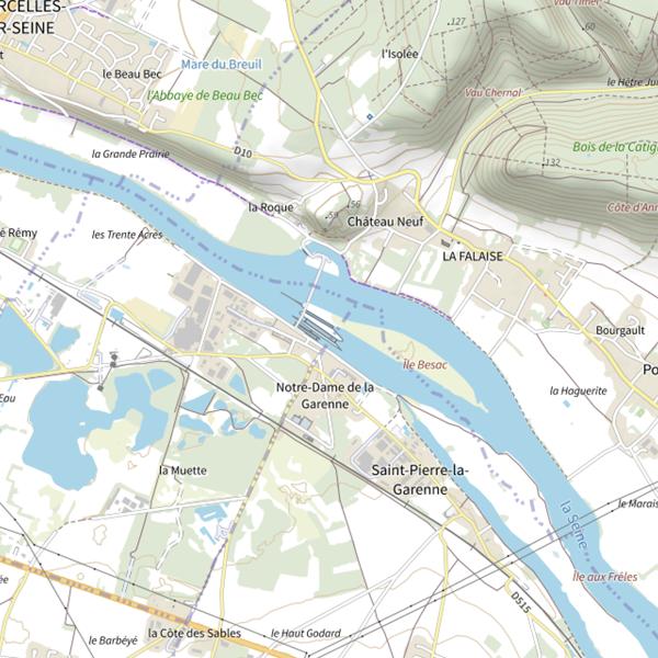 Plan cartographique de Parcours de pêche de Gaillon