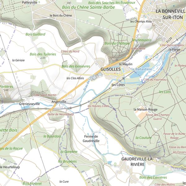 Plan cartographique de Parcours de pêche de Glisolles