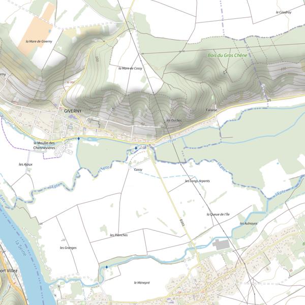 Plan cartographique de Parcours de pêche de Limetz-Villez