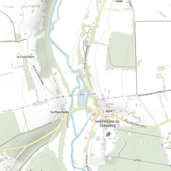 Plan cartographique de Parcours de pêche de Saint-Agnan-de-Cernières