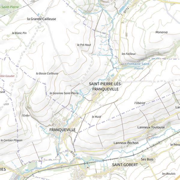 Plan cartographique de Parcours de pêche de Saint-Pierre-lès-Franqueville