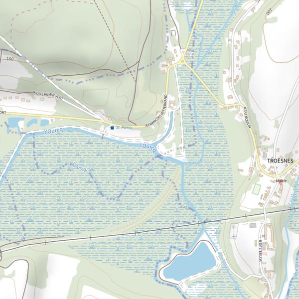 Plan cartographique de Parcours de pêche de Silly-la-Poterie