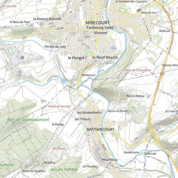 Plan cartographique de Parcours de pêche nocturne de la carpe