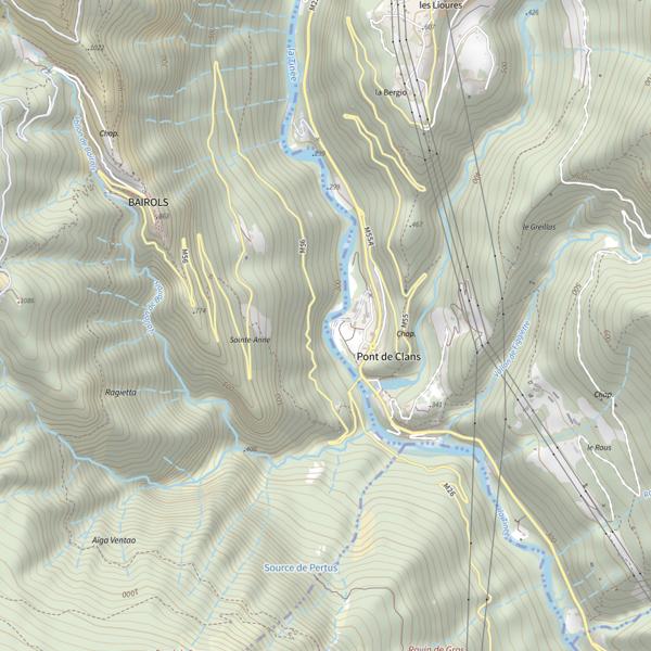Plan cartographique de Parcours découverte de Pont de Clans
