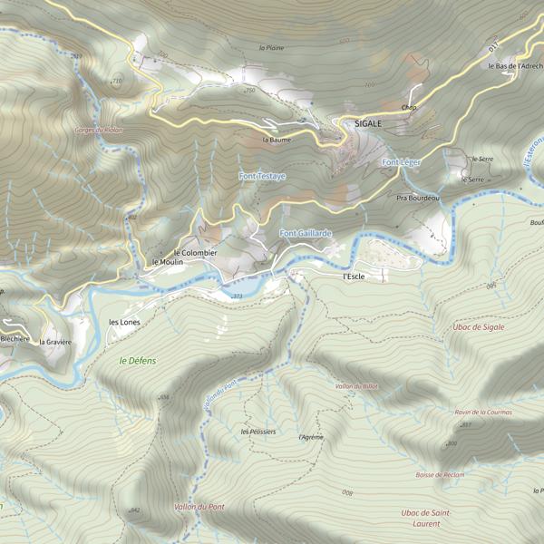 Plan cartographique de Parcours découverte de Sigale