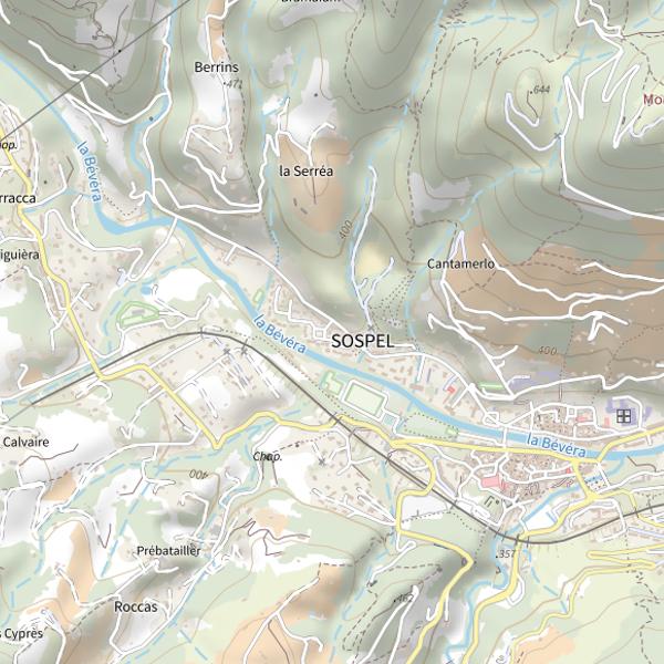 Plan cartographique de Parcours découverte de Sospel