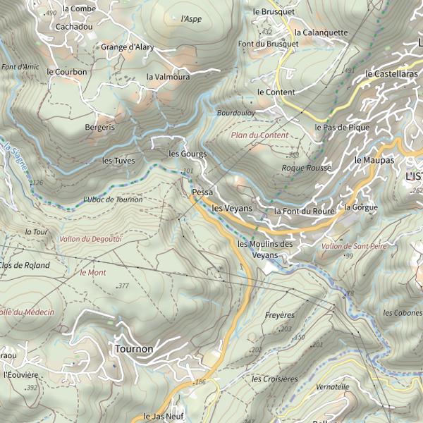 Plan cartographique de Parcours découverte des Veyans (Alpes-Maritimes)