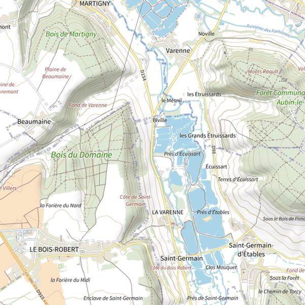 Plan cartographique de Parcours des ballastières