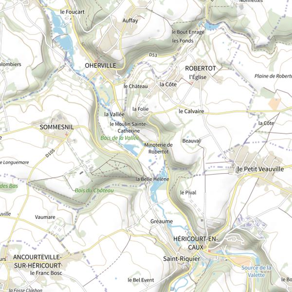 Plan cartographique de Parcours des cressonnières