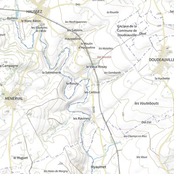 Plan cartographique de Parcours des ravines