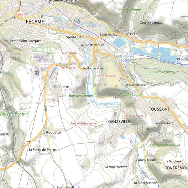 Plan cartographique de Parcours du Bois du Canada