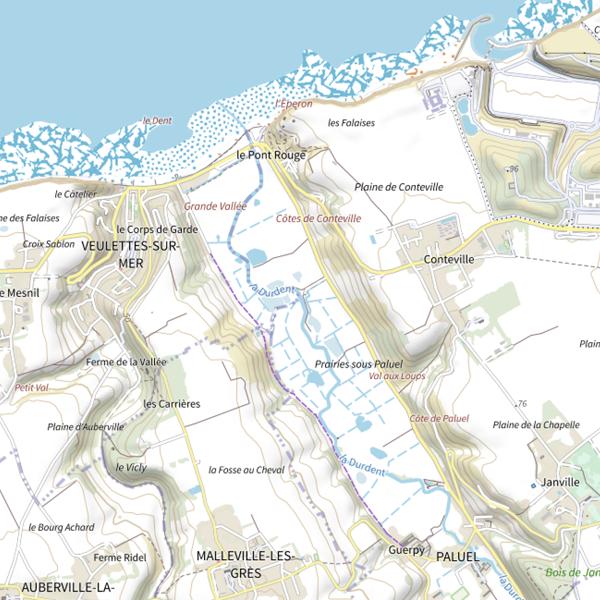 Plan cartographique de Parcours du chemin des courses