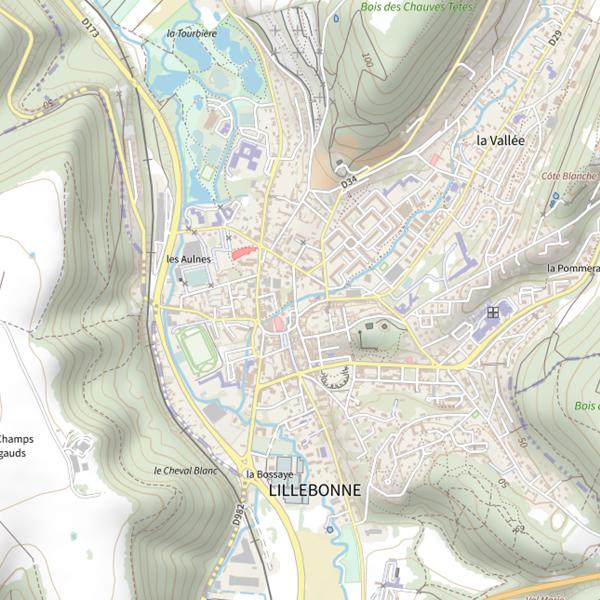 Plan cartographique de Parcours du docteur Léonard