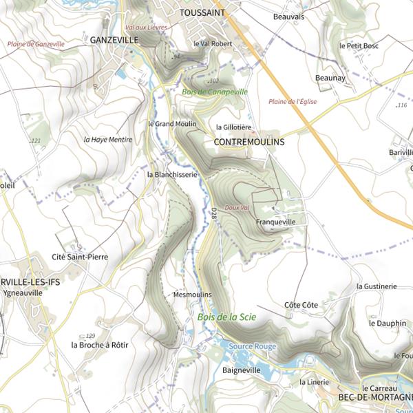 Plan cartographique de Parcours du Doux Val