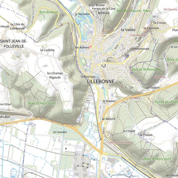 Plan cartographique de Parcours du four à chaux