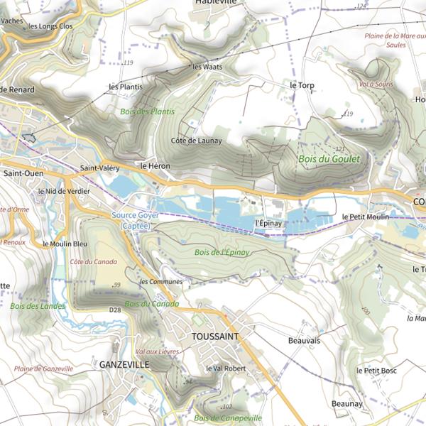 Plan cartographique de Parcours du Héron