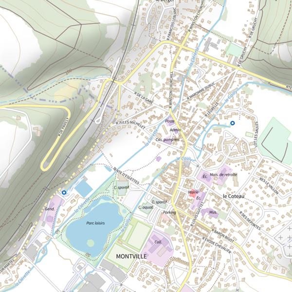 Plan cartographique de Parcours du lac