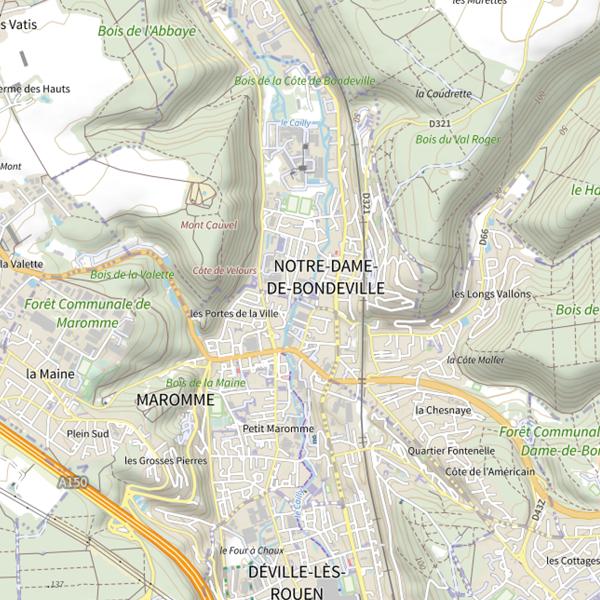 Plan cartographique de Parcours du lycée Sainte-Thérèse