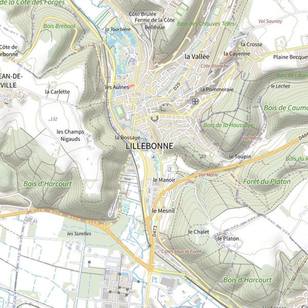 Plan cartographique de Parcours du manoir