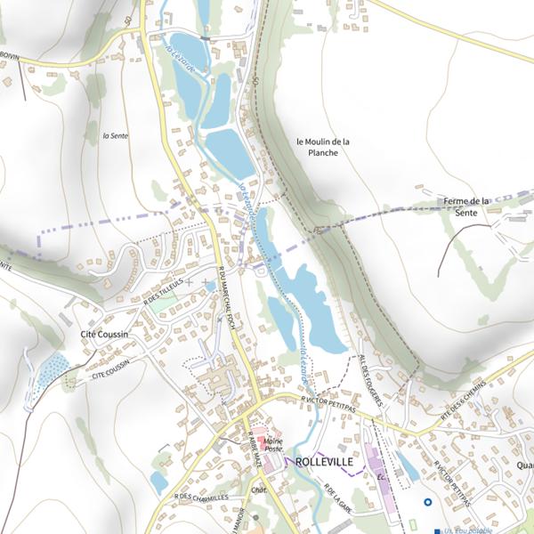 Plan cartographique de Parcours du moulin Alleaume