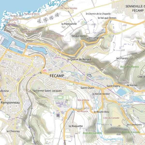 Plan cartographique de Parcours du Moulin au Roy