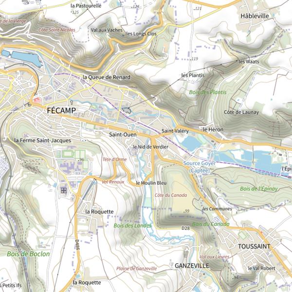 Plan cartographique de Parcours du moulin Bleu